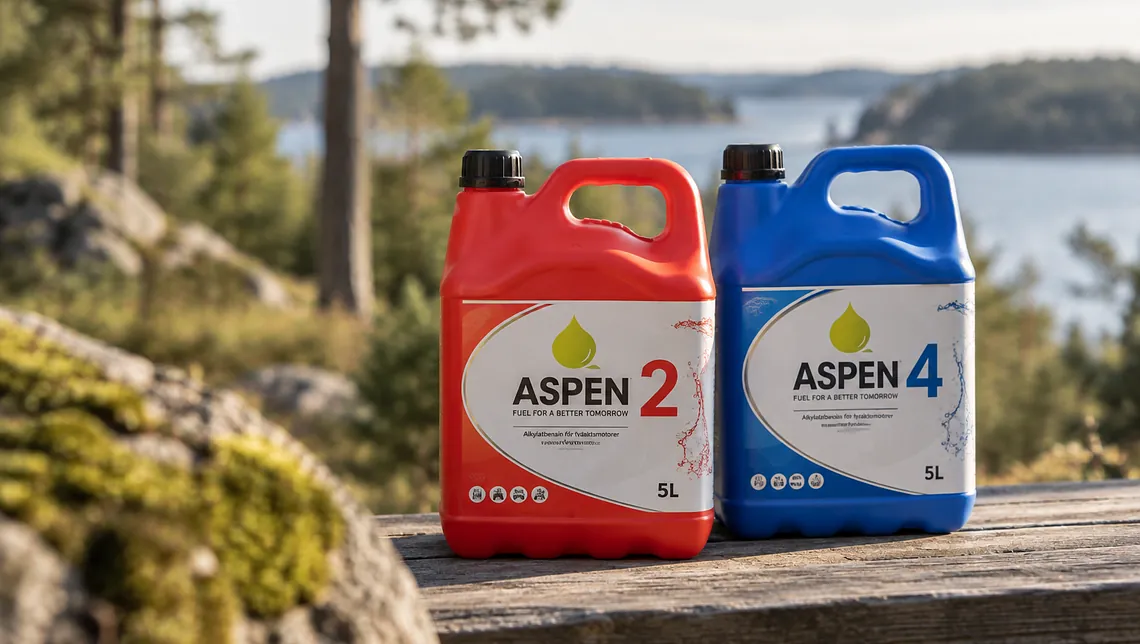 Aspen-bränsle vid sjön